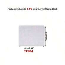 CYFUN DESIGN 1/9Pcs DIY Transparent Seal Stamp Block For DIY Scrapbooking Clear Photo Album Decorative Back To School,Back To School,School Supplies