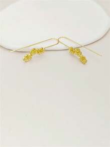 1 paire de boucles d"oreilles crochet style bohème à fleurs pour femme, bijou de fête de mariage