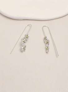 1 paire de boucles d"oreilles crochet style bohème à fleurs pour femme, bijou de fête de mariage