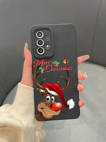 1 قطعة غطاء هاتف مصنوع من مطاط TPU مطفي بطباعة رنة عيد الميلاد متوافق مع سلسلة iPhone 7/7P/X/XS/XR/XSMAX/11/12/13/14/15, سلسلة Samsung A05/A05S/A52/A53/A13/A14/A04S/A35, سلسلة S22U/S23U/S24U, سلسلة Redmi Note, سلسلة Oppo A/Reno, سلسلة Infinix