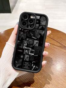 1个“错误”涂鸦防震手机壳，兼容苹果/三星/Infinix/红米/OPPO/vivo/realme/摩托罗拉/荣耀/一加等品牌，防水防摔防刮。 - 黑色 - 查看 1