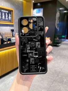 1个“错误”涂鸦防震手机壳，兼容苹果/三星/Infinix/红米/OPPO/vivo/realme/摩托罗拉/荣耀/一加等品牌，防水防摔防刮。 - 黑色 - 查看 4