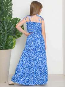 Conjunto Infantil Feminino Milly em Crepe - Saia e Cropped: A Magia da Infância Estilosa ! - Azul Royal - Visão 2