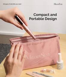 MelodySusie 25000RPM PC180F Cordless Rechargeable Nail Drill, Professional Self Care Electric Nail File For Acrylic & Gel Nails, Portable Efile Manicure Pedicure Kit, Maquina De Uñas Recargable,Christmas Gifts - 金色 - 查看 3