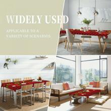 1 pieza Mantel con estampado de cuadros navideños - Impermeable, resistente al aceite y al calor, de poliéster tejido a máquina con forma rectangular para la mesa de comedor y la mesa de café - Multicolor - Ver 10