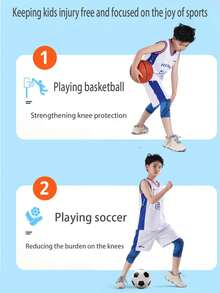 1 对儿童运动护膝，篮球、足球、跑步的专业防护装备，适合男孩和女孩，提供膝盖保护而不影响灵活性，适合日常运动和防护 - 彩色 - 查看 11