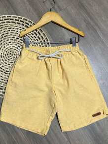 BOYS' BERMUDA SHORTS CHILDREN'S PREPPY FASHION NEW RELEASE - Yellow - View 4