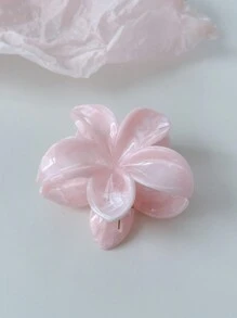 OUSEON Women's Pearlescent Plumeria Shaped Hair Clips,Lightweight Plastic Clamp, Fashionable And Elegant Solid Color Hair Claw,Hair Accessory For Everyday Wear,Casual Parties,Hair Grip Suitable For Hair Bundling, Valentine's Day Hair Jaw Clip Hair Clamps Hair Clutch Hair Catcher Clip, School Stuff, College Fall Winter Flower Claw Clip Hair Accessories For Women For Vacation Outfits Woman