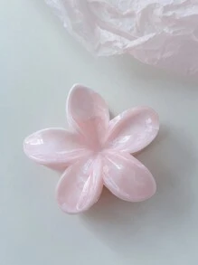 OUSEON Women's Pearlescent Plumeria Shaped Hair Clips,Lightweight Plastic Clamp, Fashionable And Elegant Solid Color Hair Claw,Hair Accessory For Everyday Wear,Casual Parties,Hair Grip Suitable For Hair Bundling, Valentine's Day Hair Jaw Clip Hair Clamps Hair Clutch Hair Catcher Clip, School Stuff, College Fall Winter Flower Claw Clip Hair Accessories For Women For Vacation Outfits Woman