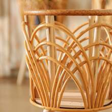 Nordic Style Lattice Flower Stand, Triangular, Floor-Standing, Woven, For Living Room, Balcony, Indoor Plants