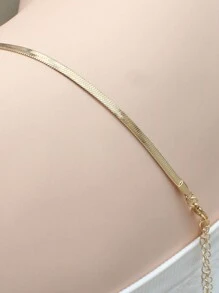 1 Par de Tirantes Decorativos de Cadena con Diseño de Hueso de Serpiente como Repuestos Brillantes Antideslizantes para Sostenes de Mujeres, para Vestidos de Boda