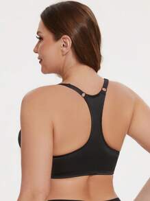 MELENECA Soutien-gorge à armatures en dentelle avec fermeture sur le devant et dos nageur pour femme, non doublé, grande taille, couverture complète