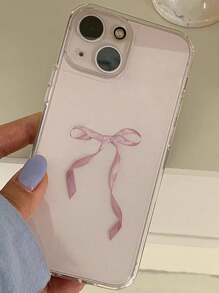 Ốp lưng điện thoại Valentine 1 chiếc trong suốt họa tiết nơ hồng nghệ thuật chống rơi, chất liệu TPU cao cấp, bao phủ toàn bộ, tương thích với iPhone, chống nước, chống sốc, chống trầy xước - Trong sáng - Xem 28