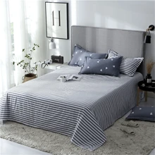 4pcs/Set Soft Blue Duvet Cover Set - Triangular Floral Pattern, Comfortable & Minimalist, Suitable For Men And Women All Year Round - Birthday Gift Idea, Includes 1 Duvet Cover, 1 Bed Sheet And 2 Pillow Cases, Without Filler - Love Nest - View 5