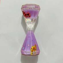 1pc Creative Jelly Pudding Color Stress Relief Oil Leakage Ornament Cartoon Liquid Hourglass Timer, Random Internal Decor - Multicolor - View 13