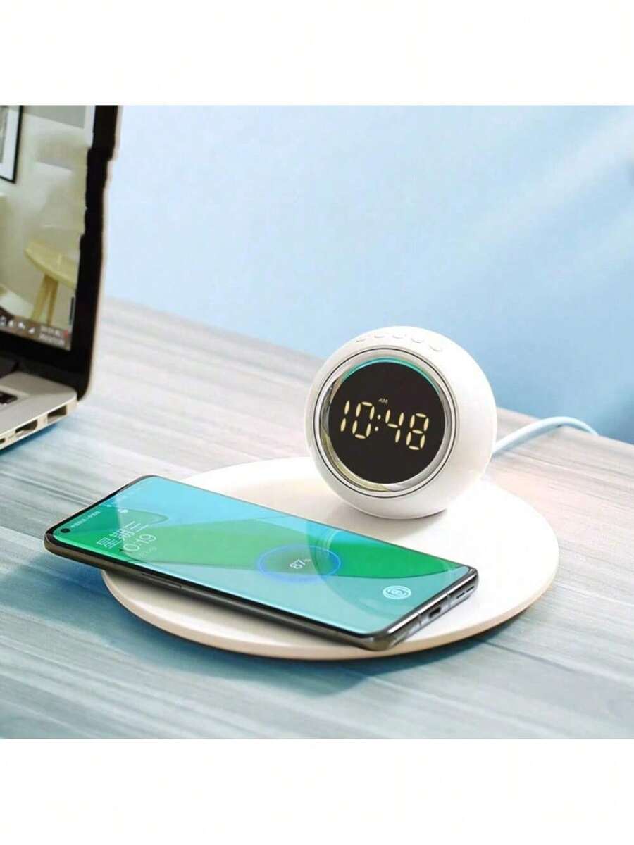New Creative Alarm Clock Wireless Charging Compatible With IPhone 16/15