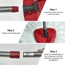 1 件旋转拖把替换杆兼容 O-Cedar/旋转易拧干 1 个水箱高品质不锈钢棒材料易于安装适用于厨房浴室清洁清洁工具圣诞节万圣节 - 彩色 - 查看 6