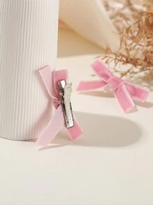8pcs Mini Pink Butterfly Clips, Suitable For Everyday Wear - Multicolor - View 3