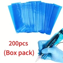 1pc Disposable Waterproof Tattoo Machine Pen Sleeve, Black/Blue/Pink, Tattoo Accessories - Multicolor - View 11