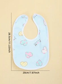 5 قطع من المرايل المخملية الكريستالية المقاومة للماء بنمط عشوائي مع مريلة على شكل حرف U للطفل