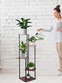 Estantería de metal de 4-6 niveles para plantas, adecuada para diferentes plantas, soporte de macetas de varios niveles para el patio, el jardín, el balcón, la sala de estar, el dormitorio, decoración al aire libre - Negro - Ver 8