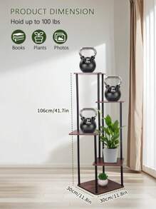 Estantería de metal de 4-6 niveles para plantas, adecuada para diferentes plantas, soporte de macetas de varios niveles para el patio, el jardín, el balcón, la sala de estar, el dormitorio, decoración al aire libre - Negro - Ver 5