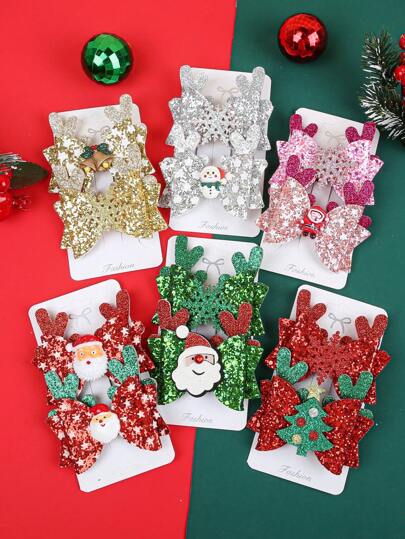 مجموعة من 2 قطعة من الزينة الأنيقة والفريدة على شكل فراشة لشعر الأطفال البنات، شريطة شعر مزينة بالبريق لحفلات وتصفيف الشعر