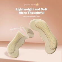 1 对鞋跟垫，自粘式鞋垫，适用于宽松的鞋子，保护脚跟，防摩擦，防滑，提高鞋子的贴合度和舒适度，黑色 - 黑色 - 查看 3