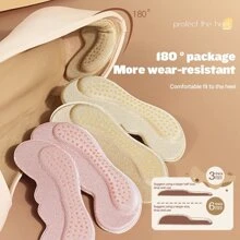 1 对鞋跟垫，自粘式鞋垫，适用于宽松的鞋子，保护脚跟，防摩擦，防滑，提高鞋子的贴合度和舒适度，黑色 - 黑色 - 查看 1