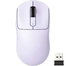 ATTACK SHARK X3 49g Ultralight Mouse, PixArt PAW3395 Gaming Sensor, BT/2.4G Wireless/Wired Gaming Mouse, 26000 DPI, 200 Hours Battery, Office Mice for Win11/PS - Violett - Übersicht 1