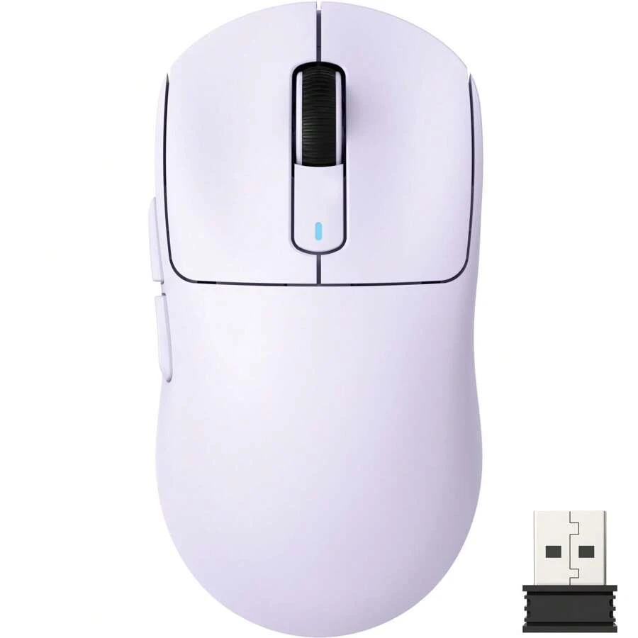 ATTACK SHARK X3 49g Ultralight Mouse, PixArt PAW3395 Gaming Sensor, BT/2.4G Wireless/Wired Gaming Mouse, 26000 DPI, 200 Hours Battery, Office Mice for Win11/PS - Violett - Übersicht 1