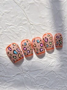 Hình dán móng tay 3D họa tiết da báo mới, hình dán sọc da báo nhiều màu sắc, thiết kế da báo, hình xăm trang trí móng tay, dụng cụ làm móng. - Nhiều màu - Xem 3