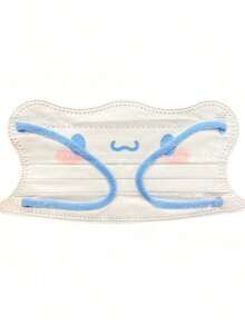 10pcs V-Shaped Face Blush Cinnamon Cartoon Cute High-Quality Disposable Eye-Protecting Mask, Slim Face Mask, Individual Packaging - Multicolor - View 3