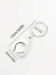 Shopping Cart Shaped Coin Purse, Heart Pattern, Smooth Car Key Chain And Metal Token Keyring, Heart Pendant Small Gift, Best Gift For Couples, Fashion Keychain, Can Be Hung On Wallet, Backpack, Bag, Earphone Pendant Accessory, Birthday Gift For Classmates, Friends, Colleagues, Family