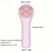 电动洁面刷，硅胶洗脸刷，男女洗脸刷，可充电恒温加热振动按摩清洁刷，用于毛孔清洁去角质去黑头粉刺面部清洁，面部刷