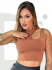 CHEAP CROPPED IZA DROP SLEEVE LEAK SUPLEX More Women's Clothing Fashion Women's Luxury Croped Blogger Corselet Gringa Sexy Black  White Sensual Pink Cheap Promotion Evangelical Kit Kits Winter Cold Plus Size Beach Stones Shine Rhinestones Shiny Blouse Blouses Blouses - Màu nâu  Mocha - Xem 4