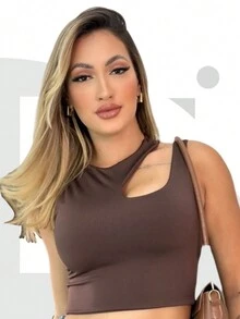 CHEAP CROPPED IZA DROP SLEEVE LEAK SUPLEX More Women's Clothing Fashion Women's Luxury Croped Blogger Corselet Gringa Sexy Black  White Sensual Pink Cheap Promotion Evangelical Kit Kits Winter Cold Plus Size Beach Stones Shine Rhinestones Shiny Blouse Blouses Blouses - Màu nâu  Mocha - Xem 5