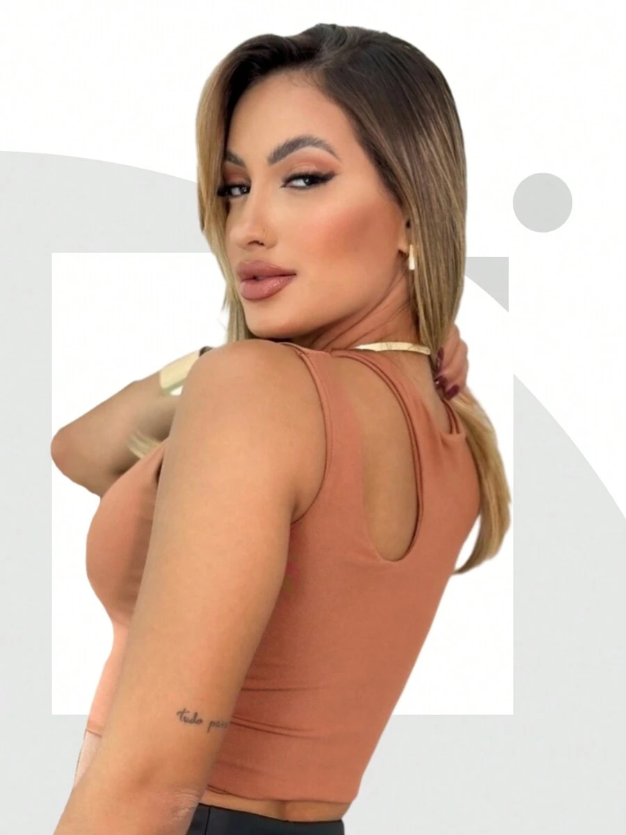 CHEAP CROPPED IZA DROP SLEEVE LEAK SUPLEX More Women's Clothing Fashion Women's Luxury Croped Blogger Corselet Gringa Sexy Black  White Sensual Pink Cheap Promotion Evangelical Kit Kits Winter Cold Plus Size Beach Stones Shine Rhinestones Shiny Blouse Blouses Blouses - Màu nâu  Mocha - Xem 1