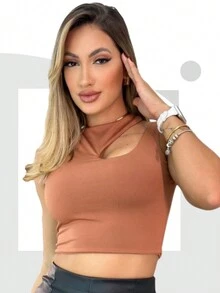 CHEAP CROPPED IZA DROP SLEEVE LEAK SUPLEX More Women's Clothing Fashion Women's Luxury Croped Blogger Corselet Gringa Sexy Black  White Sensual Pink Cheap Promotion Evangelical Kit Kits Winter Cold Plus Size Beach Stones Shine Rhinestones Shiny Blouse Blouses Blouses - Màu nâu  Mocha - Xem 2