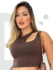 CHEAP CROPPED IZA DROP SLEEVE LEAK SUPLEX More Women's Clothing Fashion Women's Luxury Croped Blogger Corselet Gringa Sexy Black  White Sensual Pink Cheap Promotion Evangelical Kit Kits Winter Cold Plus Size Beach Stones Shine Rhinestones Shiny Blouse Blouses Blouses - Màu nâu  Mocha - Xem 6
