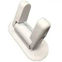 儿童门锁，儿童锁，家居安全锁，粘性底座，无需工具即可轻松安装！婴儿派对家庭装饰礼物 - 白色 - 查看 5