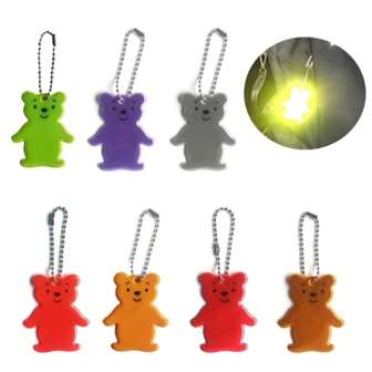 Reflective Backpack Pendant, Keychain, Backpack Reflective Bear Sticker, Reflective Sticker