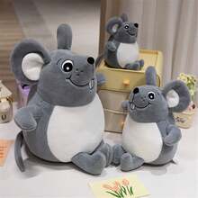 16/37厘米仿真老鼠超柔软毛绒玩具，毛绒老鼠玩偶，填充老鼠毛绒动物玩具，送给朋友的吉祥物，最佳礼物，家居装饰 - 彩色 - 查看 2