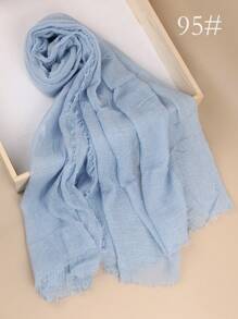 1 Chiếc Khăn Trùm Đầu Bằng Vải Crepe Màu Trơn Phong Cách Bohemian Cổ Điển, Khăn Trùm Đầu Hijab Đơn Giản Cỡ Lớn, Khăn Trùm Đầu Hàng Ngày Cho Phụ Nữ, Băng Đô Cho Mọi Mùa - Nhiều màu - Xem 23