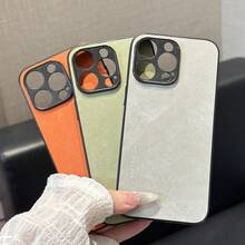 1pc High-Quality Leather Texture Protective Phone Case Compatible With IPhone 11 12 13 14 15 16 Pro Max / P20 P20pro / Galaxy A16 A06,International Version, Not The Domestic Version - White - View 5