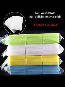 1 miếng 630 miếng tẩy sơn móng tay cứng 4 trong 1, không rụng, khăn lau vệ sinh móng, dụng cụ chăm sóc móng tay có hộp đựng - Nhiều màu - Xem 14