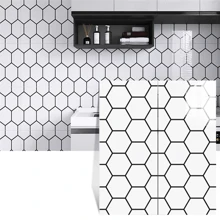 10 miếng dán gạch 3D tự dính 1,8㎡ giống đá cẩm thạch, miếng dán trang trí tường cho phòng khách, phòng ngủ, phòng tắm và nhà bếp, giấy dán tường PVC chống thấm nước, chống ẩm và chống dầu - Nhiều màu - Xem 32