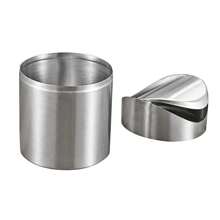 1pc Stainless Steel Desktop Flip-Lid Mini Trash Can, For Car/Office/Bathroom, Suitable For Waste Recycling And Trash Storage - Multicolor - View 5