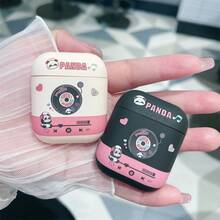 Vỏ tai nghe hình gấu nhạc tương thích với Airpods Pro 2, Vỏ silicon tương thích với Airpods 1/2/3, Vỏ tai nghe Bluetooth không dây Airpods Pro mềm cho thế hệ thứ 3 mới - màu đen - Xem 3