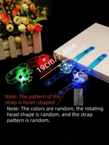 10 件秋季装饰发光手镯玩具旋转陀螺桌，非常适合池塘游戏、池塘派对的池塘玩具、万圣节玩具、圣诞节